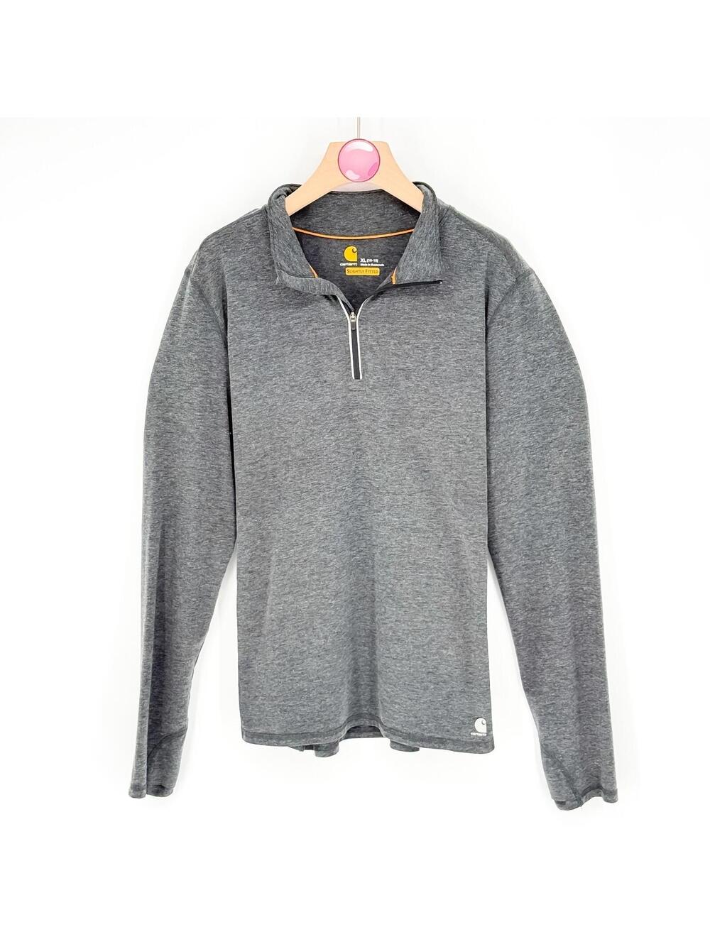 Carhartt Force Quarter Zip Pullover Gray Mock Neck Performance Top Women's XL
